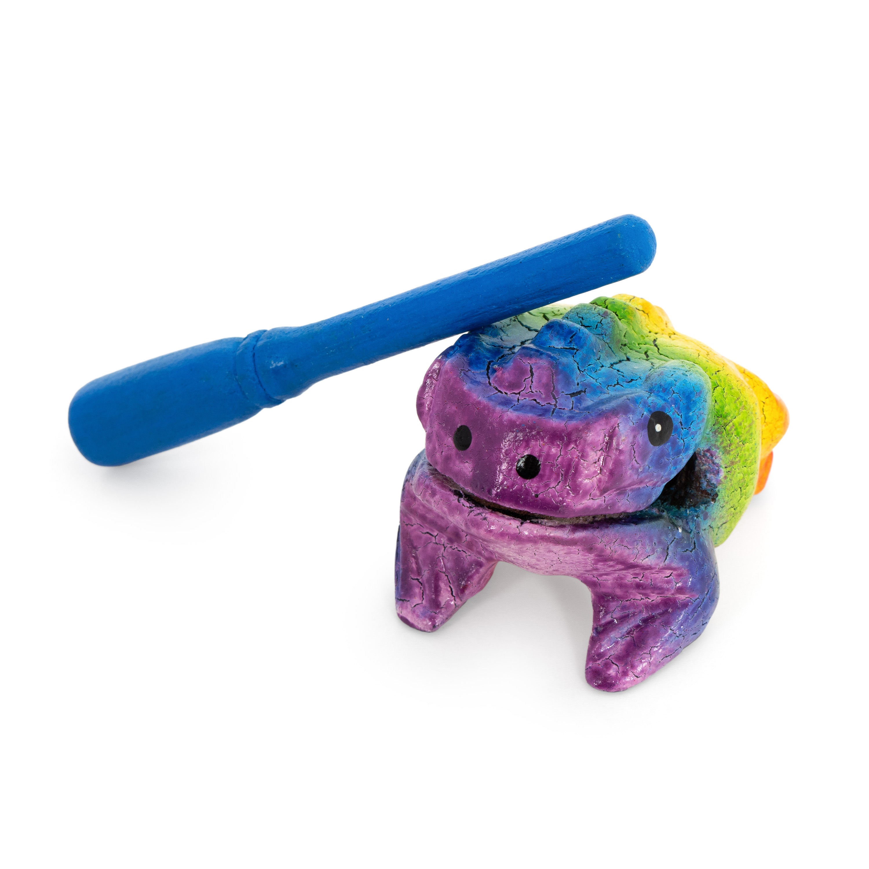 PP2132 - Percussion Plus Honestly Made mini rainbow frog guiro and scraper A1