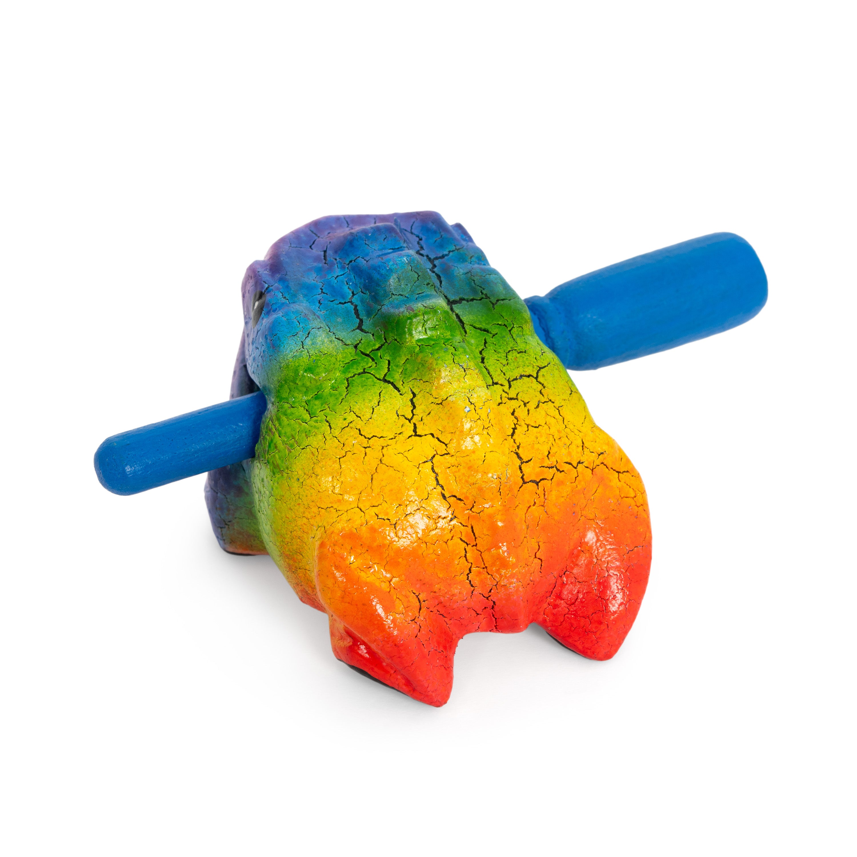 PP2132 - Percussion Plus Honestly Made mini rainbow frog guiro and scraper A1