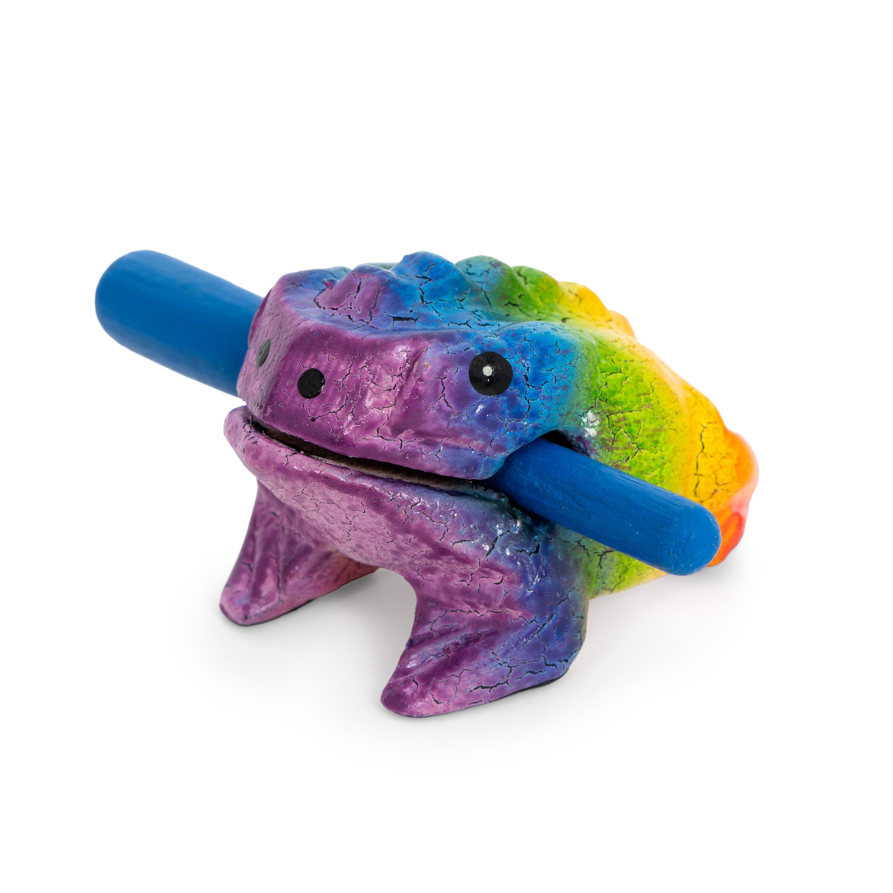 PP2132 - Percussion Plus Honestly Made mini rainbow frog guiro and scraper A1