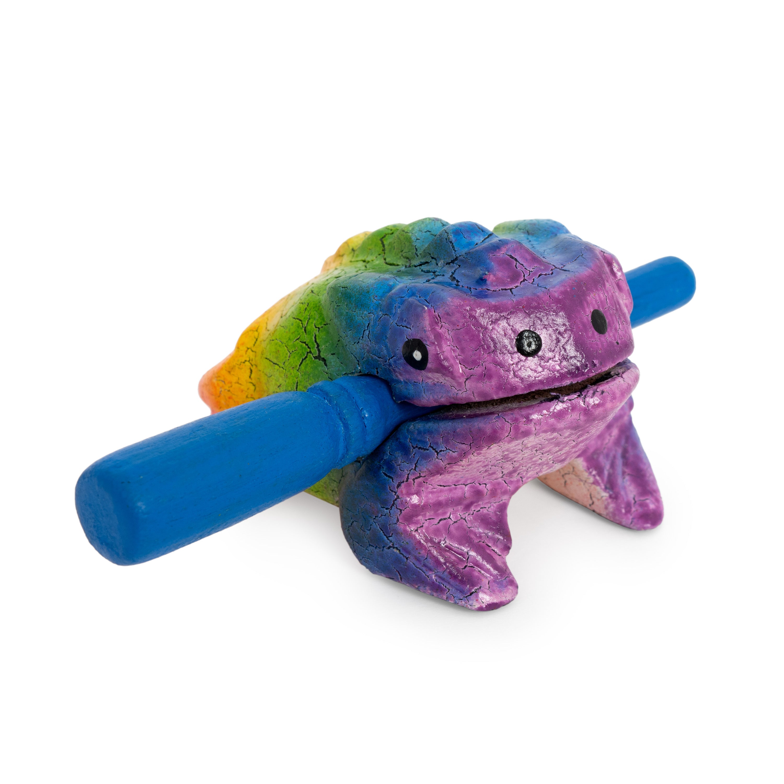 PP2132 - Percussion Plus Honestly Made mini rainbow frog guiro and scraper A1
