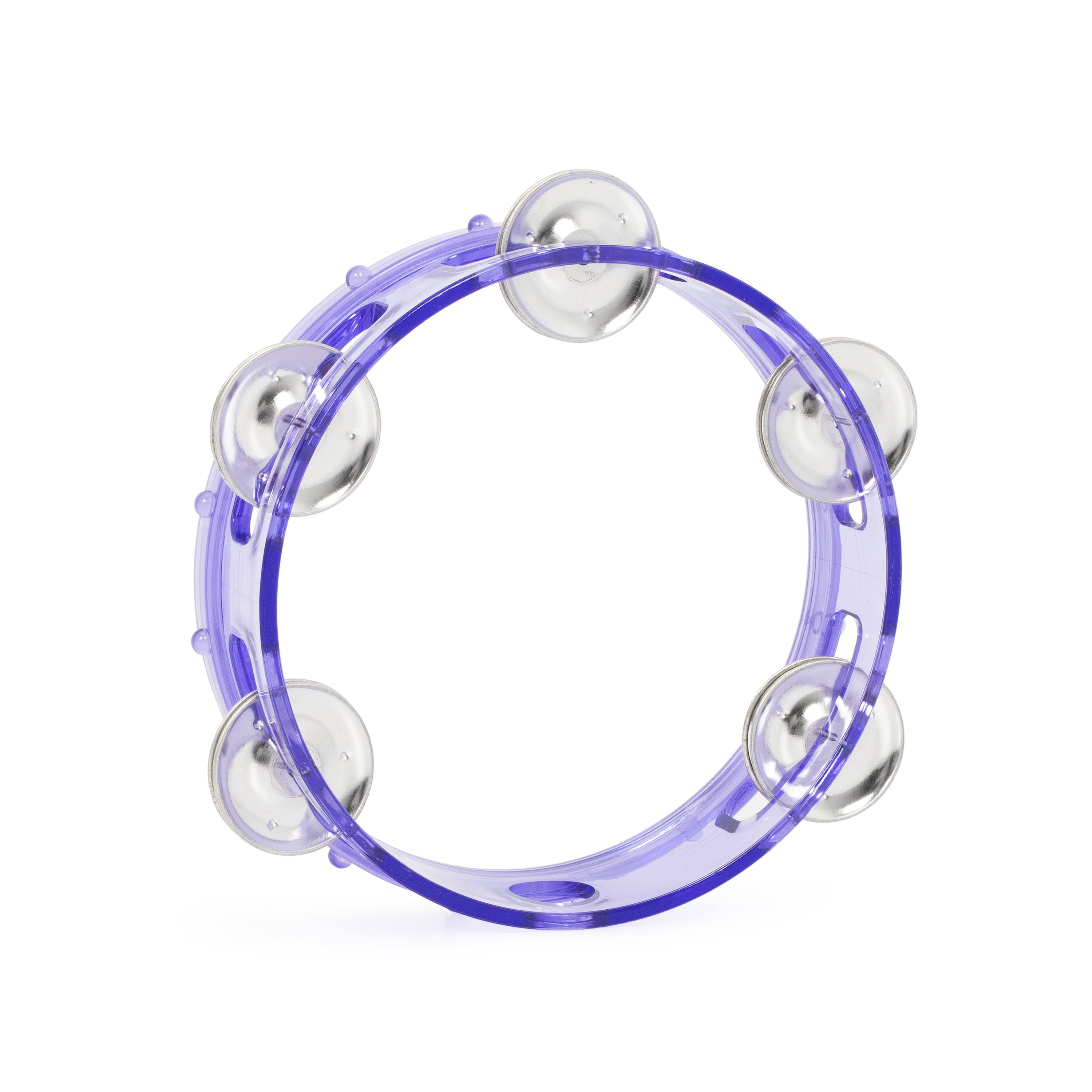PP489-PU - Percussion Plus 6" transparent headless tambourine Purple / A1