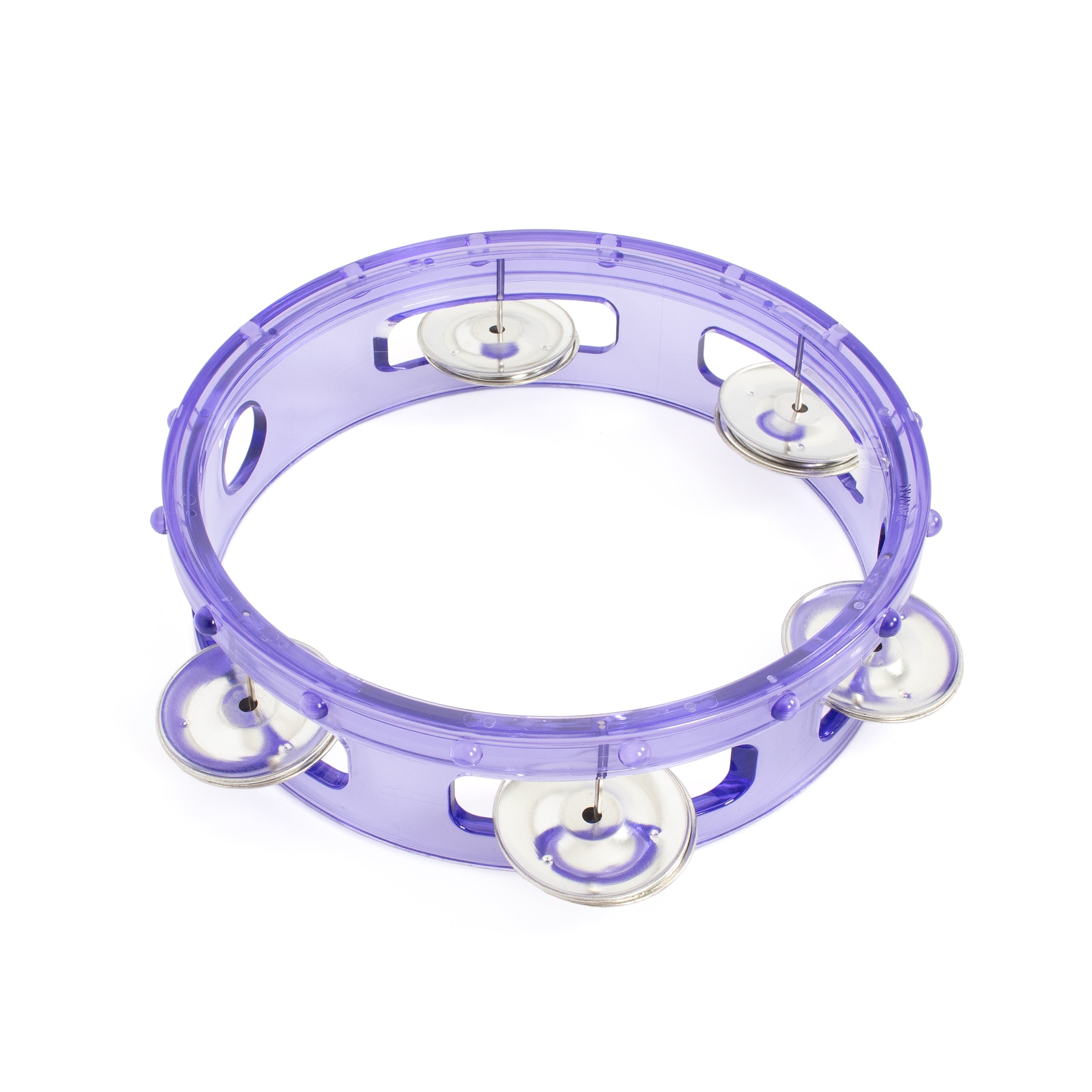 PP489-PU - Percussion Plus 6" transparent headless tambourine Purple / A1